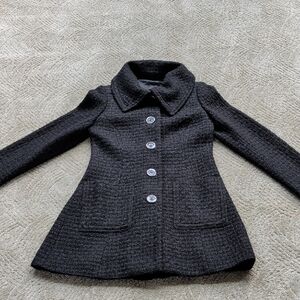 Alfani Textured Black Pea Coat